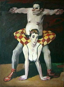 Acrobats - Oil on Canvas
