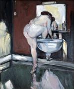 Nude Woman Washing