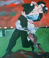 Green Tango, 1993 50 x 29cms Oil on Canvas