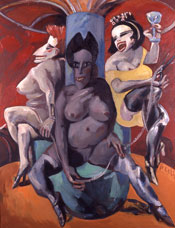 The Three Fates, 1993 91 x 72cms Oil on Canvas